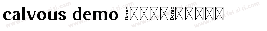 calvous demo -常规字体字体转换